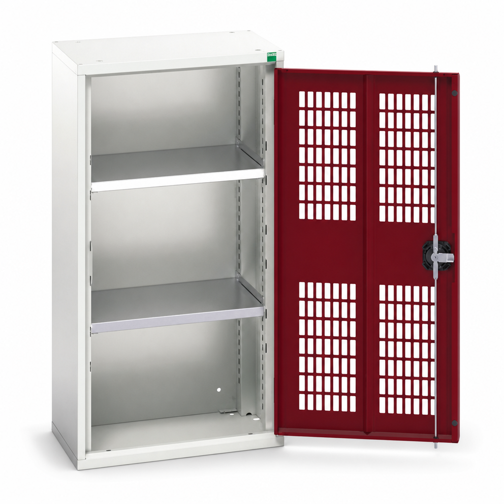 Ventilated Metal Storage Cupboard with 2 Shelves