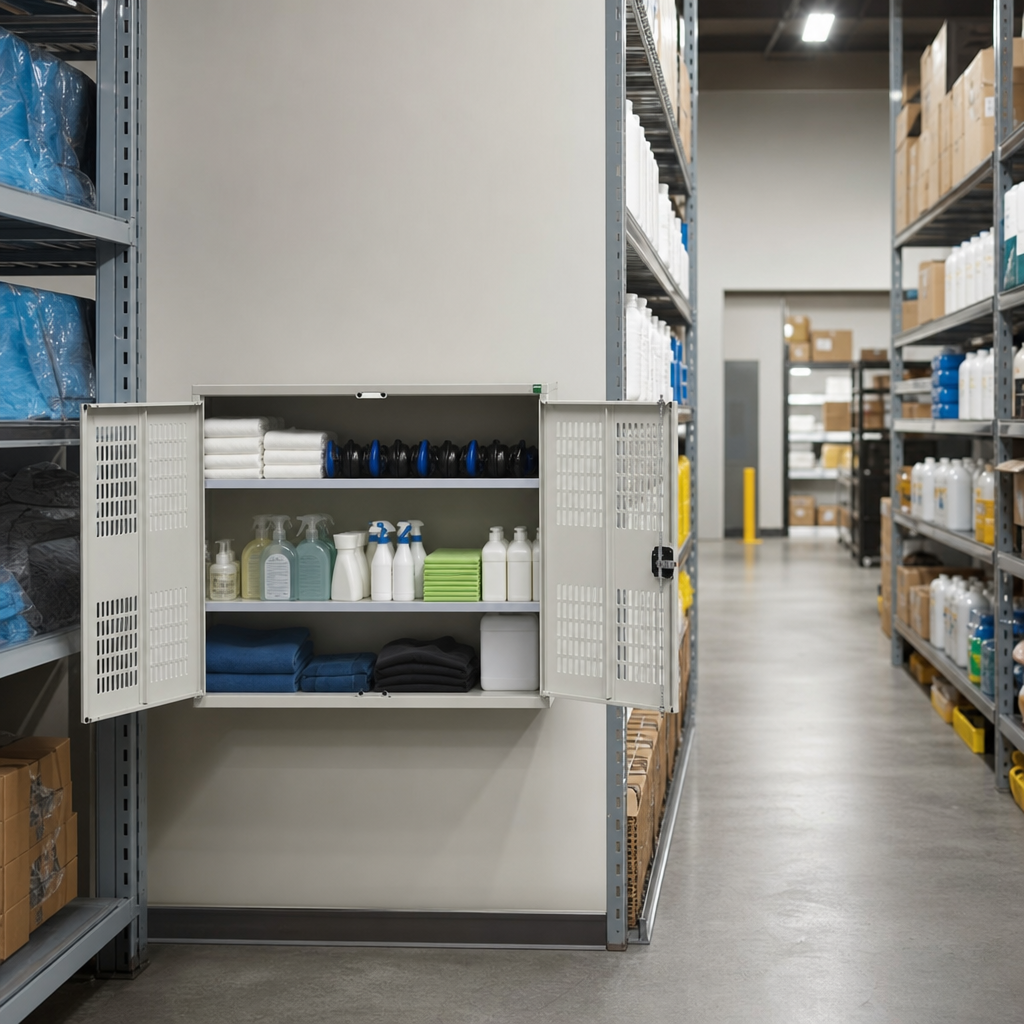 Ventilated Metal Storage Cupboard with Adjustable Shelves