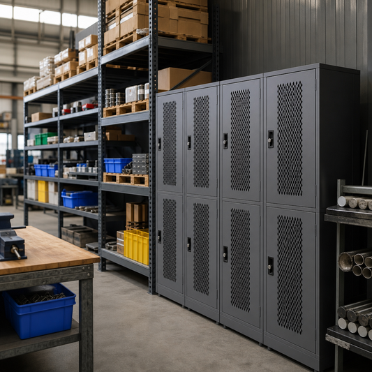 Ventilated Steel Storage Lockers with Anti-Bacterial Coating