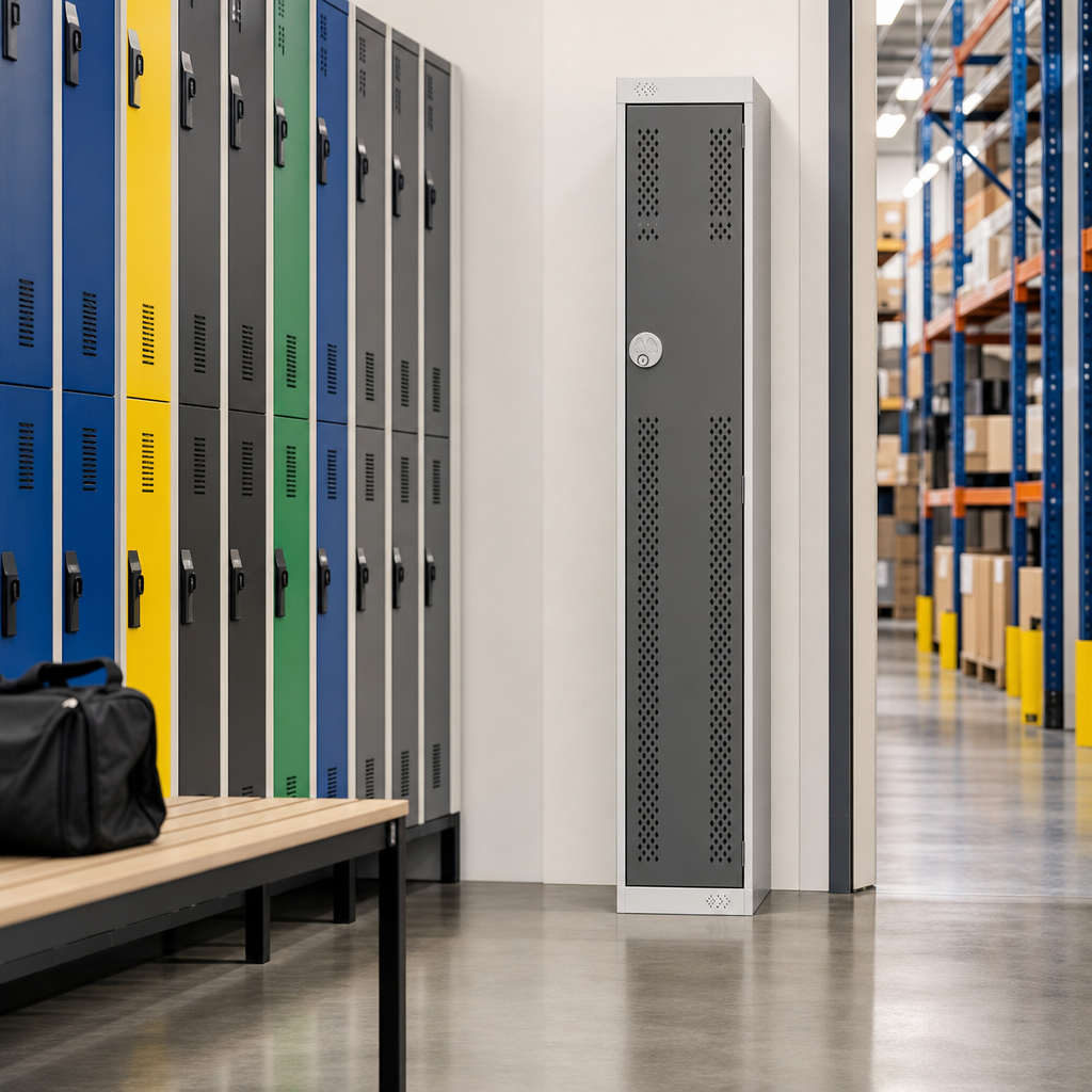 Ventilated Steel Storage Lockers with Anti-Bacterial Coating