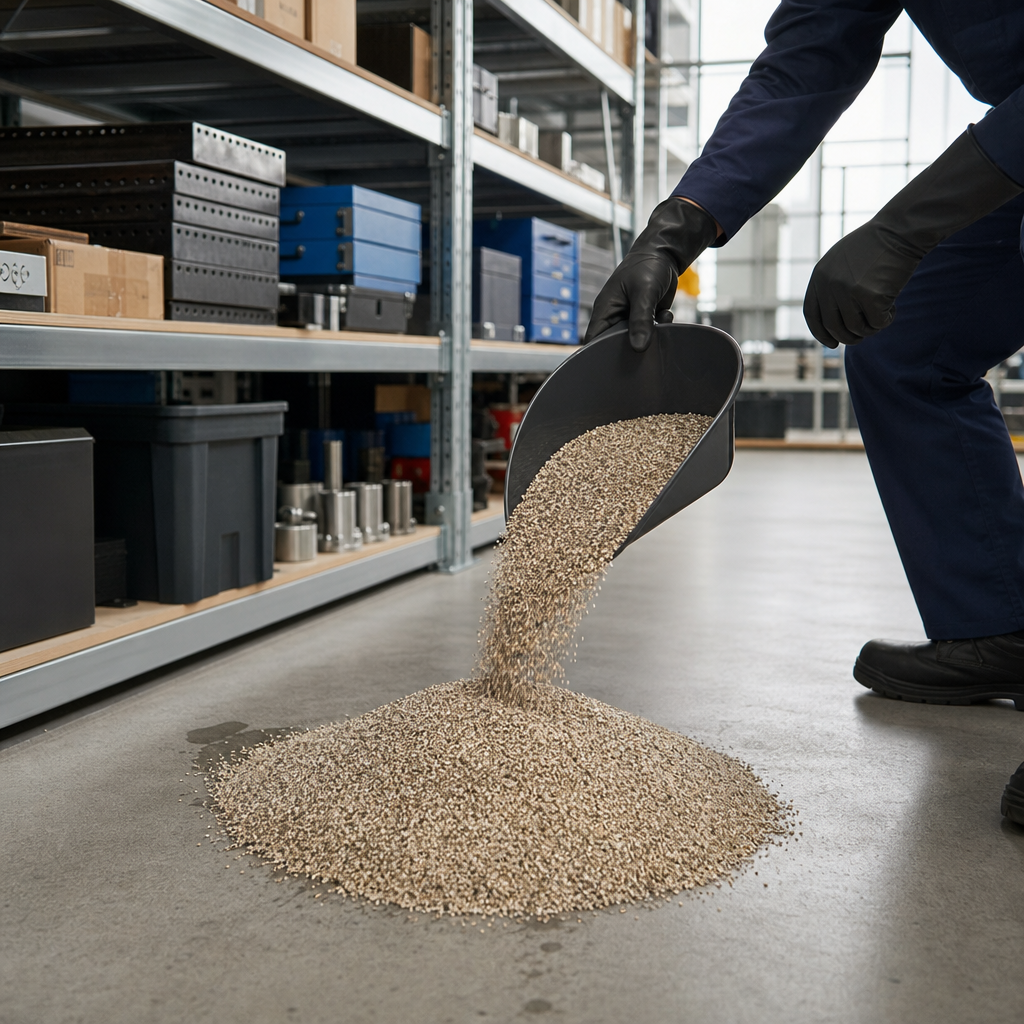 Vermiculite Absorbent Granules for Spill Control