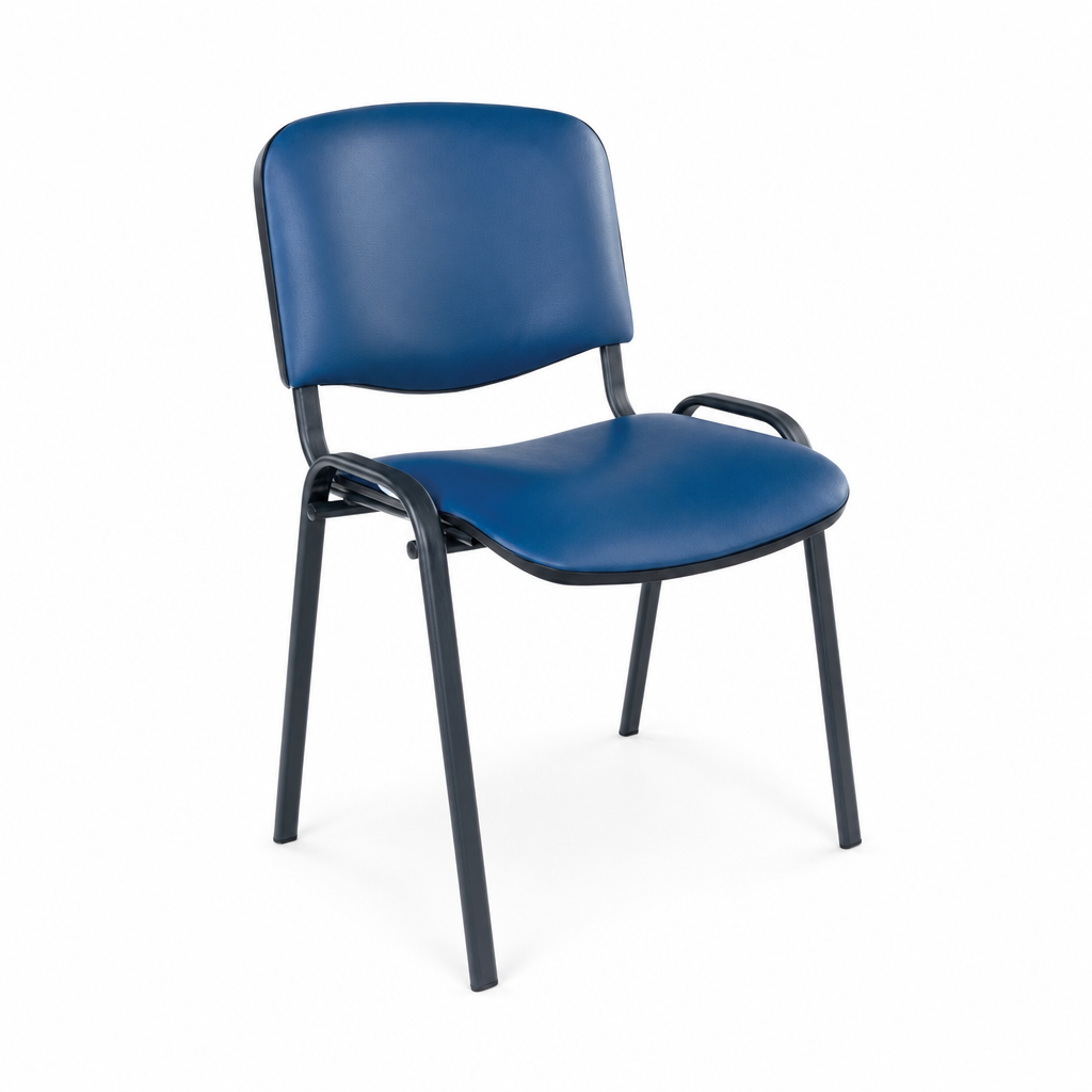 Vinyl Visitor Chair with Black Frame