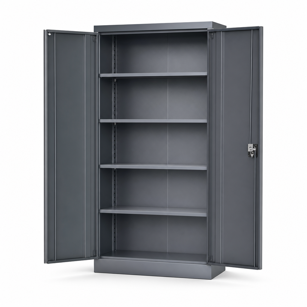Vision Door Metal Storage Cupboard with Adjustable Shelves