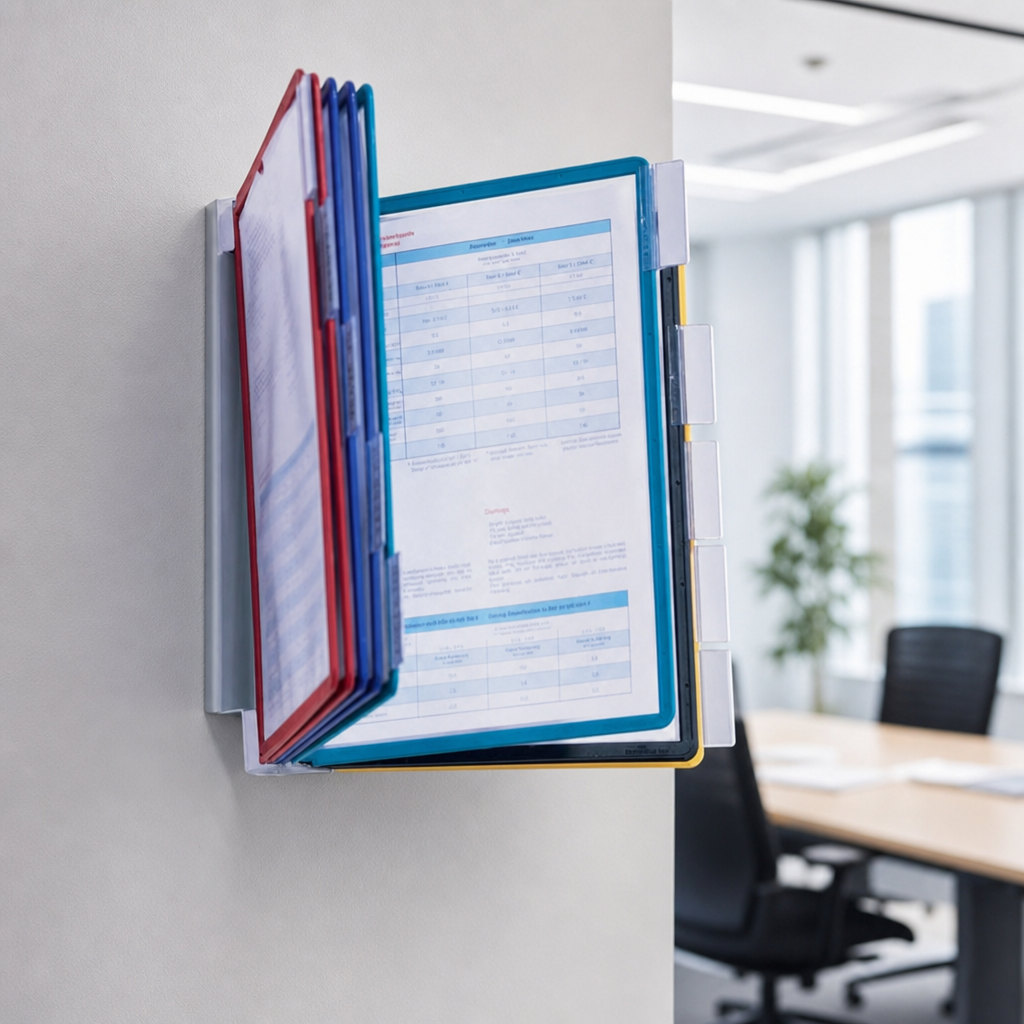 Wall Mounted A4 Display Unit with Assorted Pockets