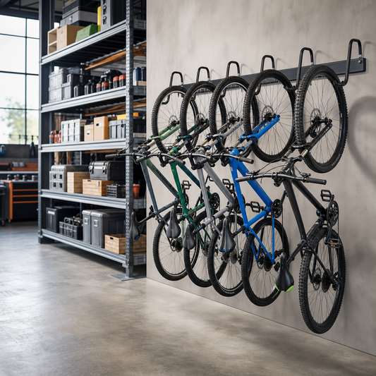 Wall-Mounted Bike Stand with 5 Parking Spaces