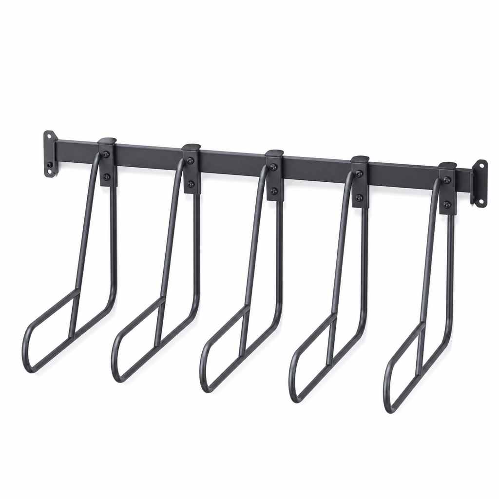 Wall-Mounted Bike Stand with 5 Parking Spaces
