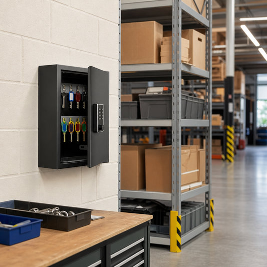 Wall Mounted Key Cabinet with Digital Keypad Lock
