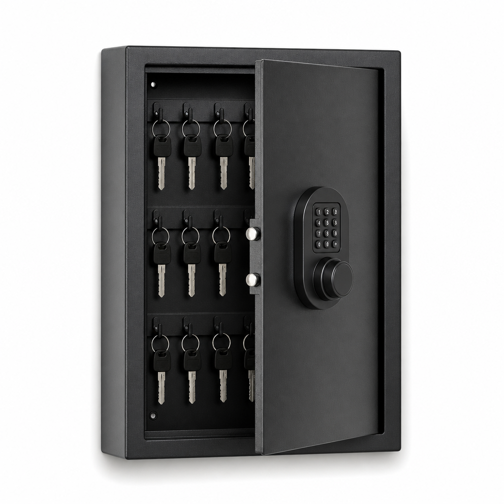 Wall Mounted Key Cabinet with Digital Keypad Lock