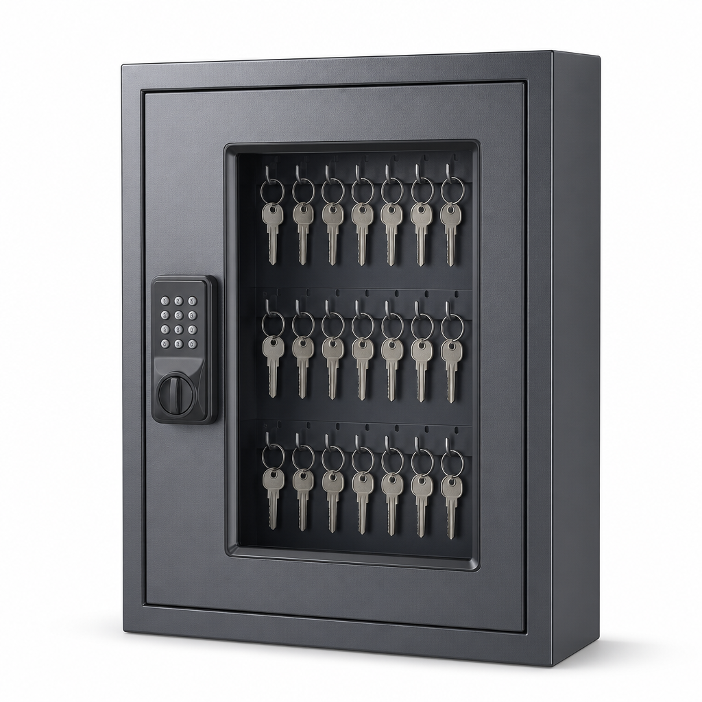 Wall Mounted Key Cabinet with Digital Keypad Lock
