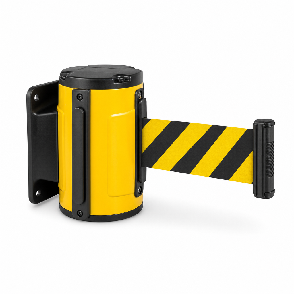 Wall Mounted Magnetic Safety Barrier Tape Unit 12m