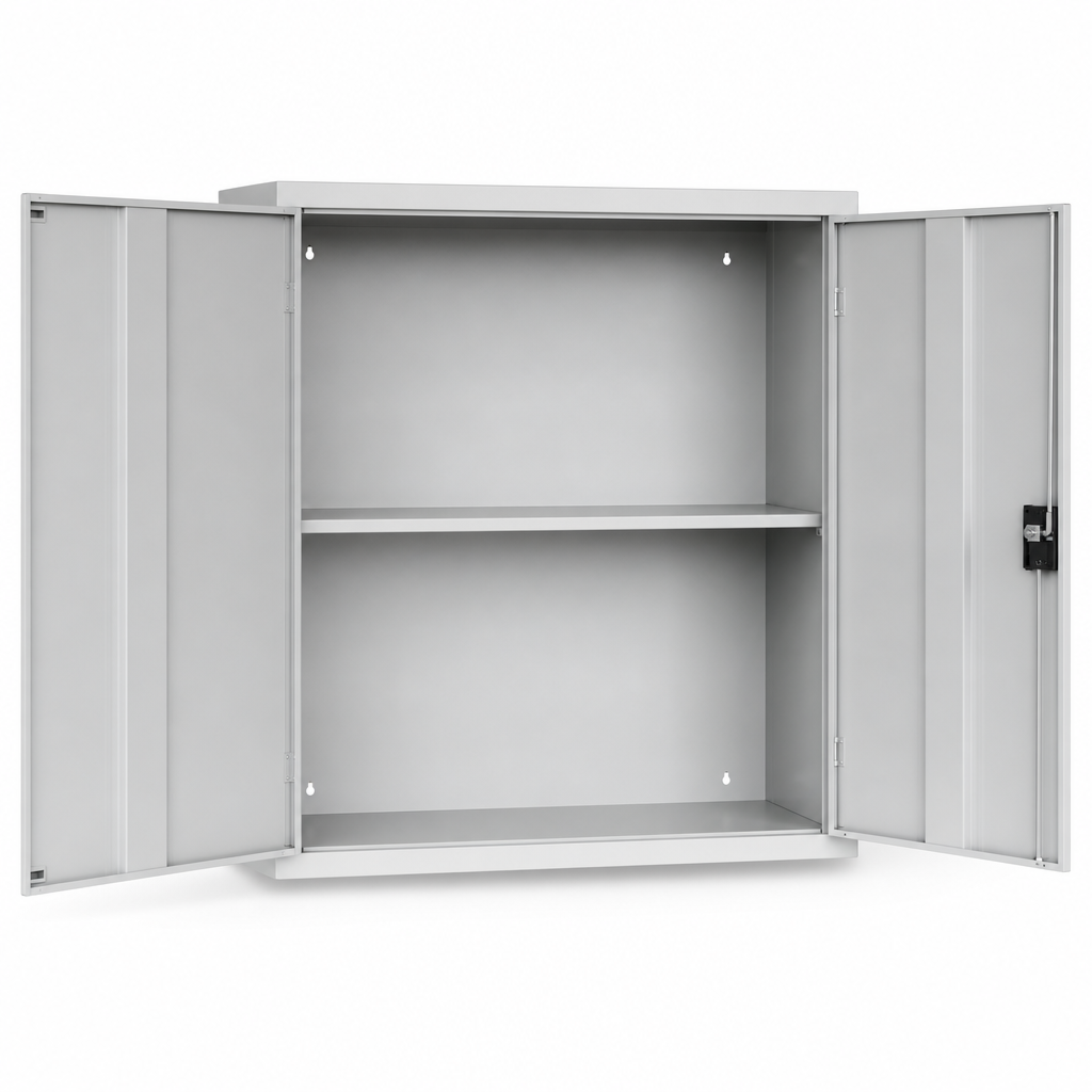 Wall Mounted Metal Cabinet with 2 Shelves 1000 x 800mm