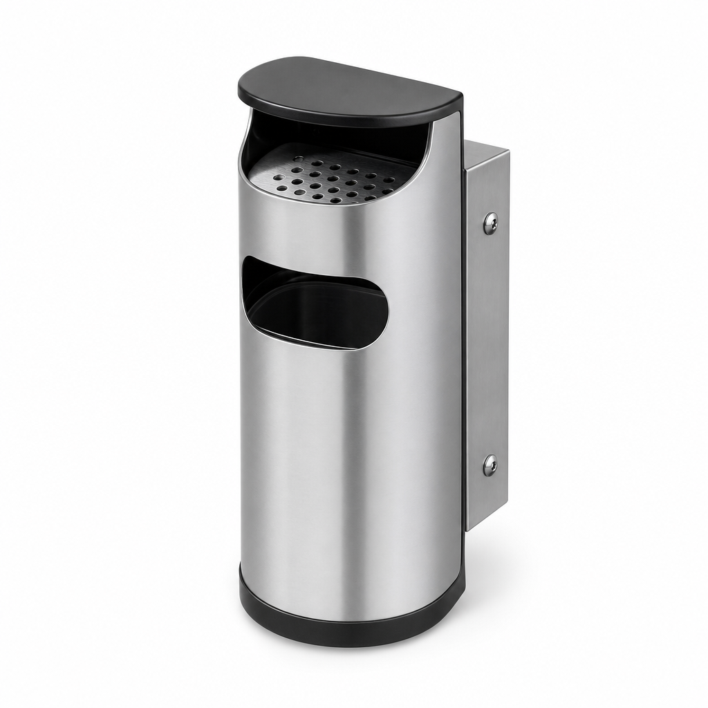 Wall Mounted Outdoor Cigarette Ashtray Bin 1L