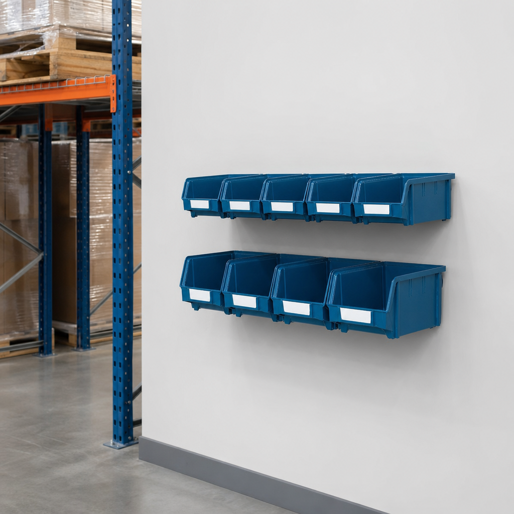 Wall Mounted Rail Bin Sets for Small Parts