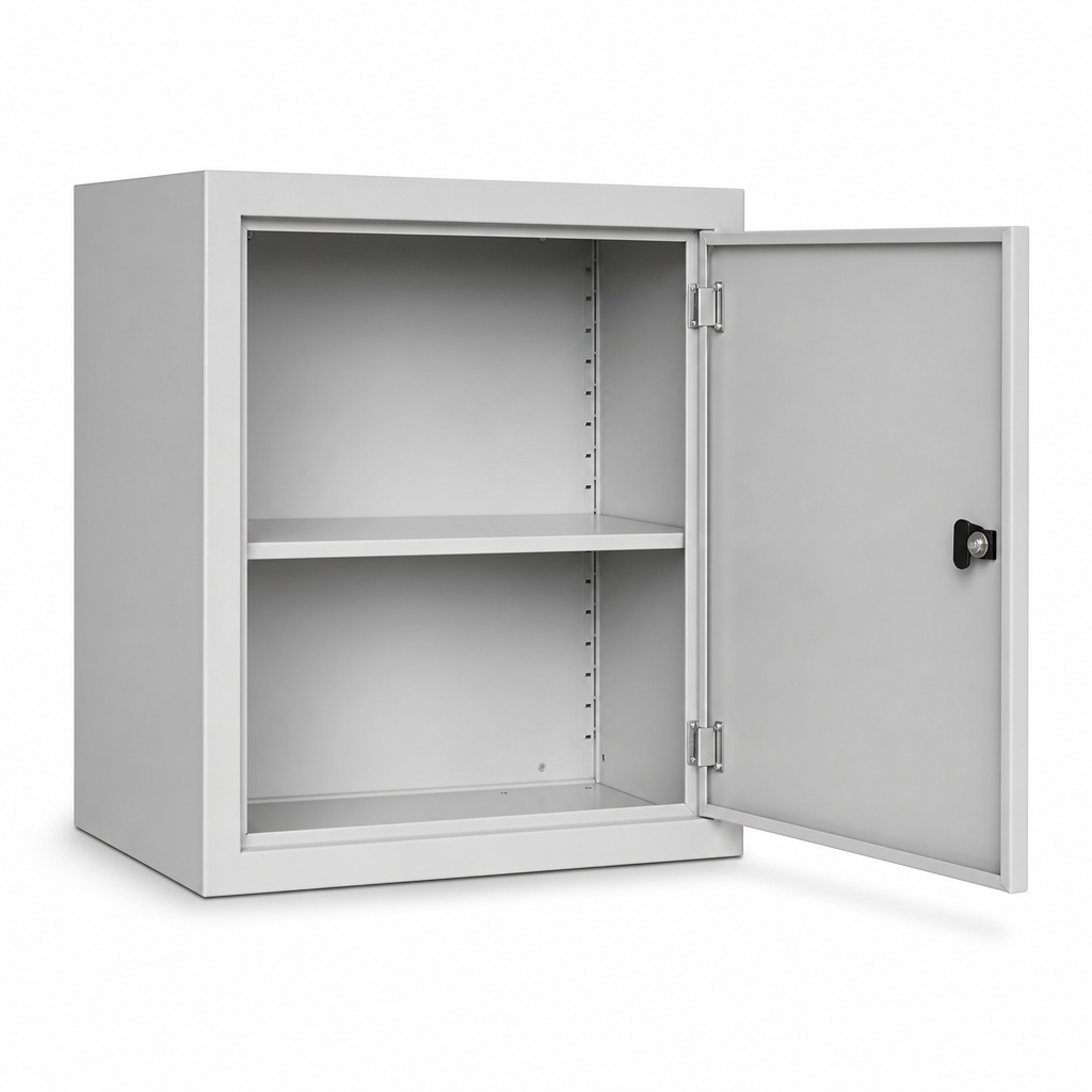 Wall Mounted Steel Cabinet with Shelf 600x525mm