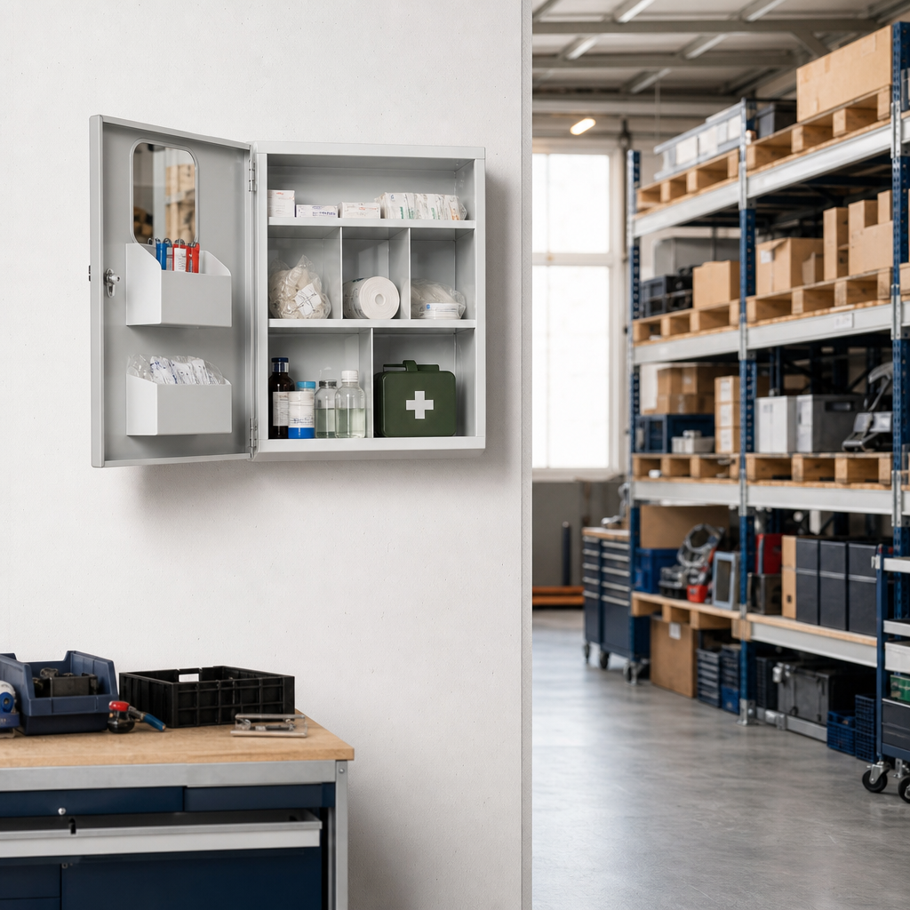 Wall Mounted Steel Medicine Cabinets with Compartments