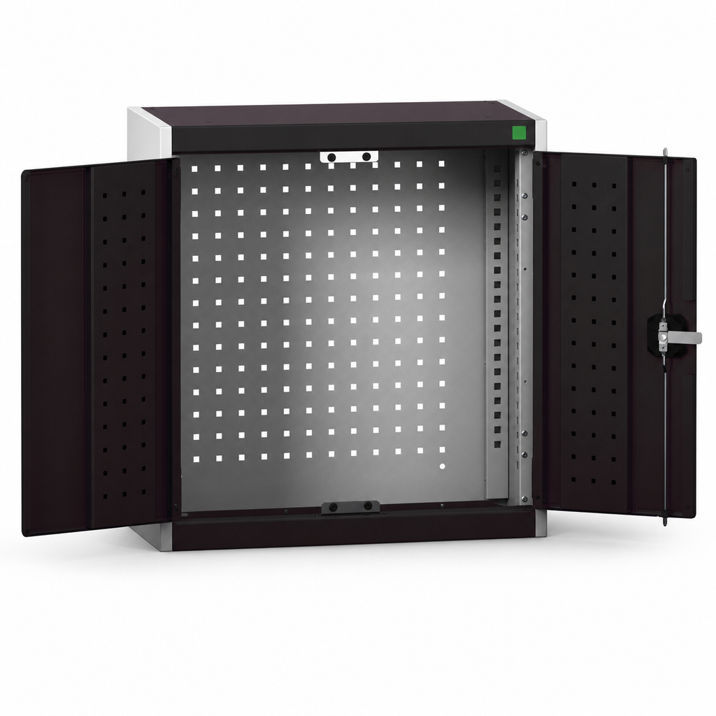 Wall Mounted Tool Cupboard with Perforated Inner Panels 700x650x325mm
