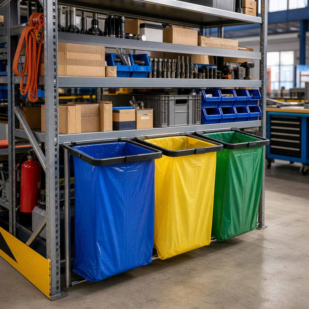 Warehouse Racking Recycling Bags for Waste Segregation
