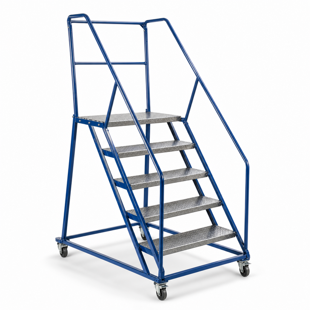 Warehouse Step Ladders with Anti-Slip Steel Treads
