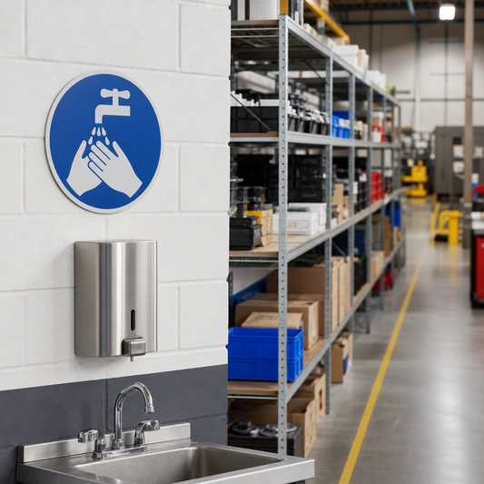 Wash Hands Safety Sign in Aluminium, PVC or Vinyl