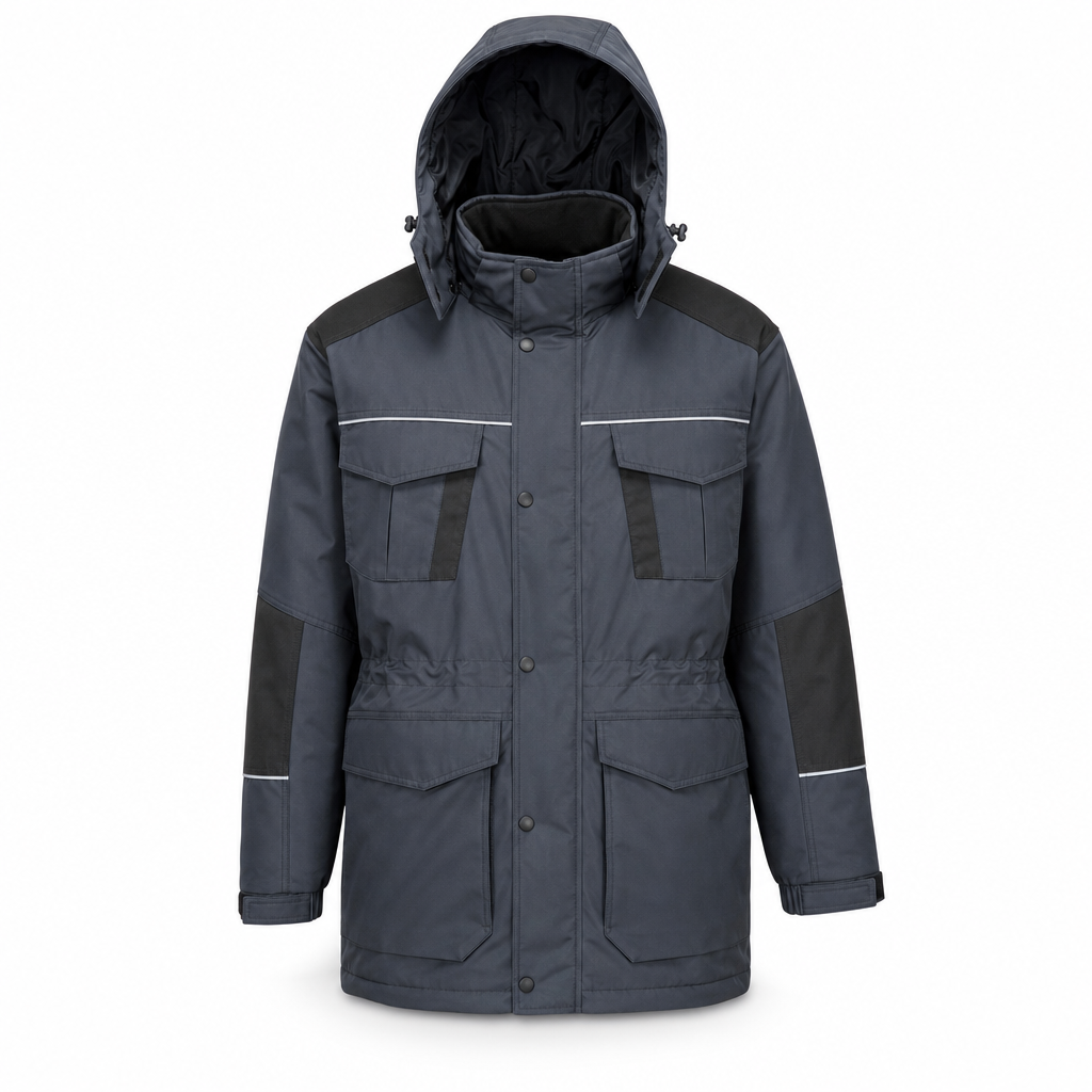 Water Resistant Hooded Work Parka Coat