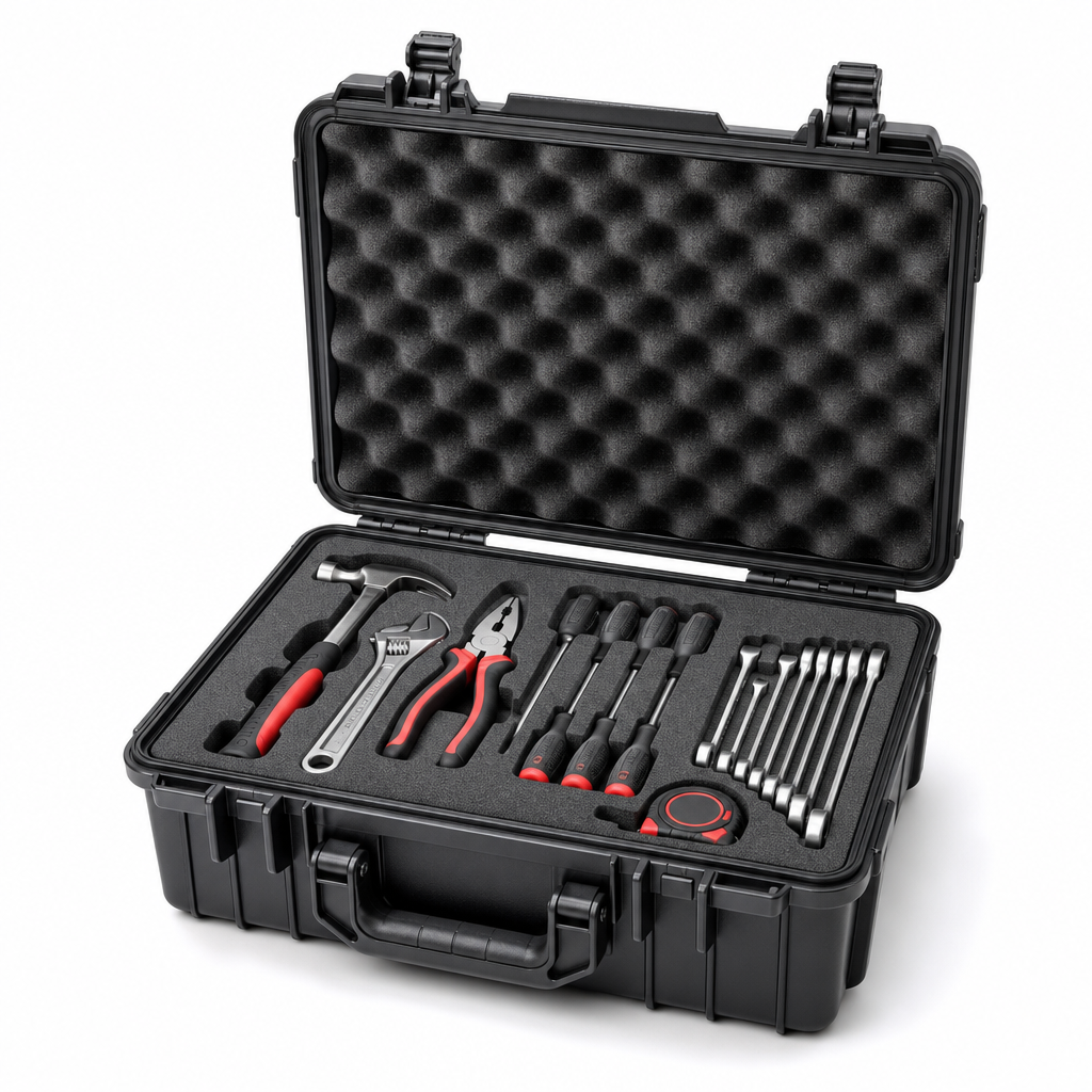 Waterproof Polypropylene Tool Box With Memory Foam Insert