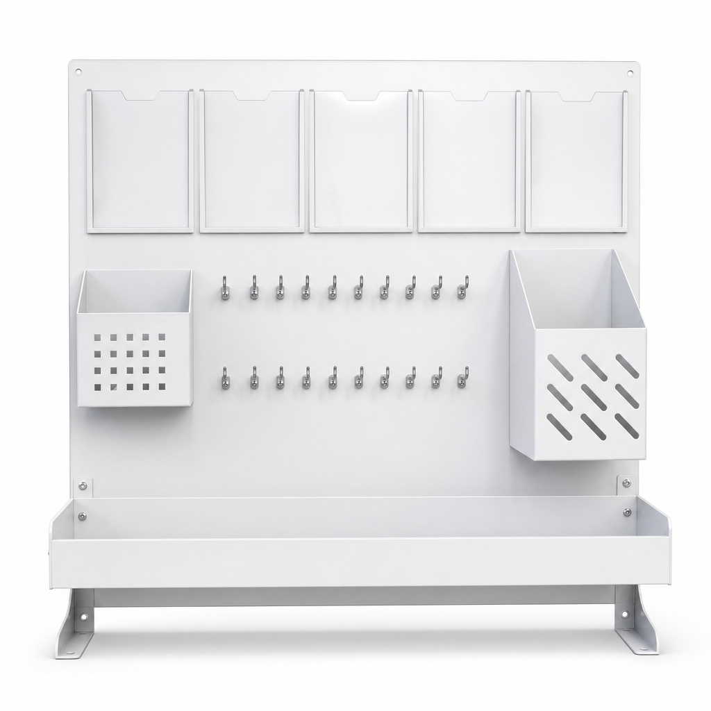 White 5S Communication Station Shadow Board