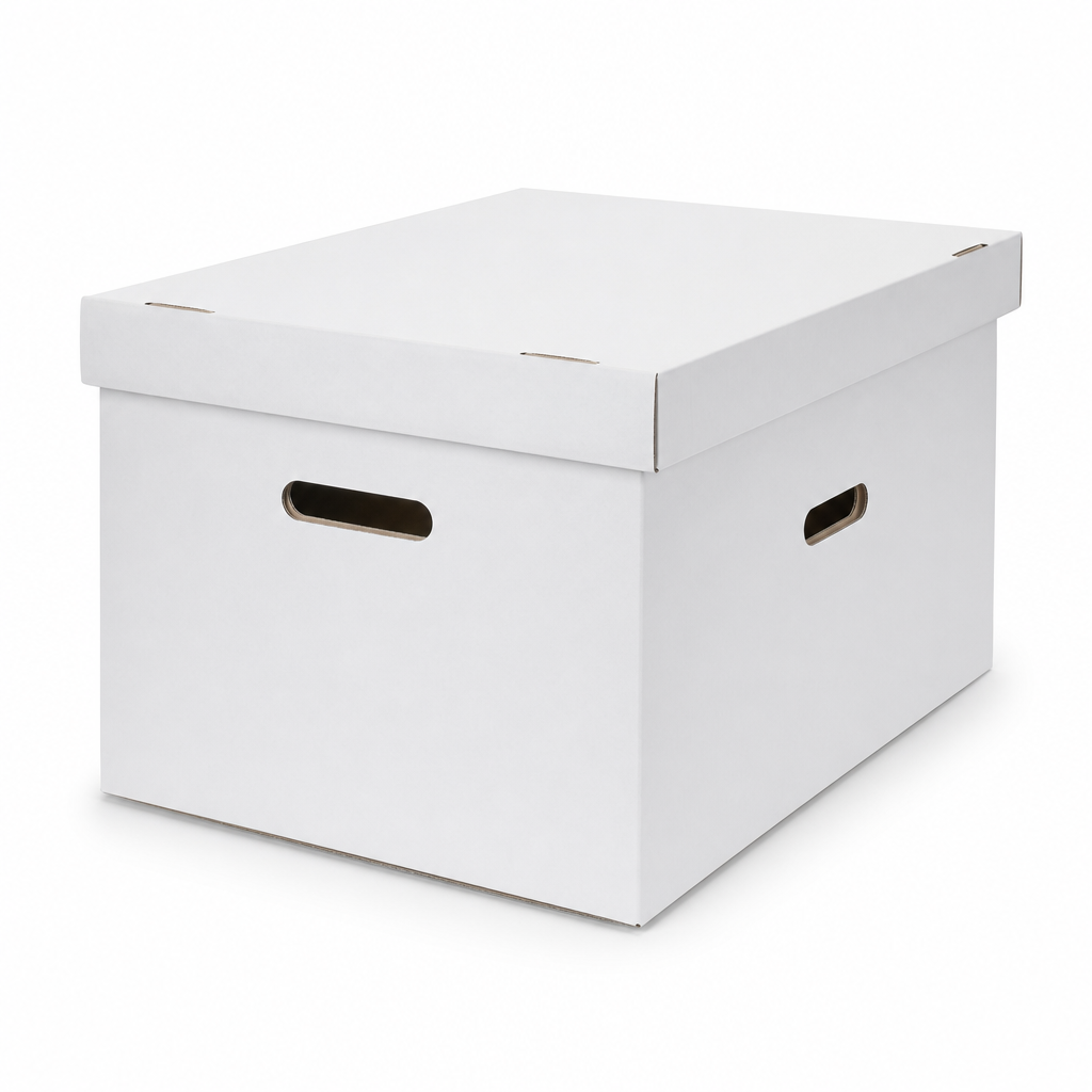 White Cardboard Archive Storage Box