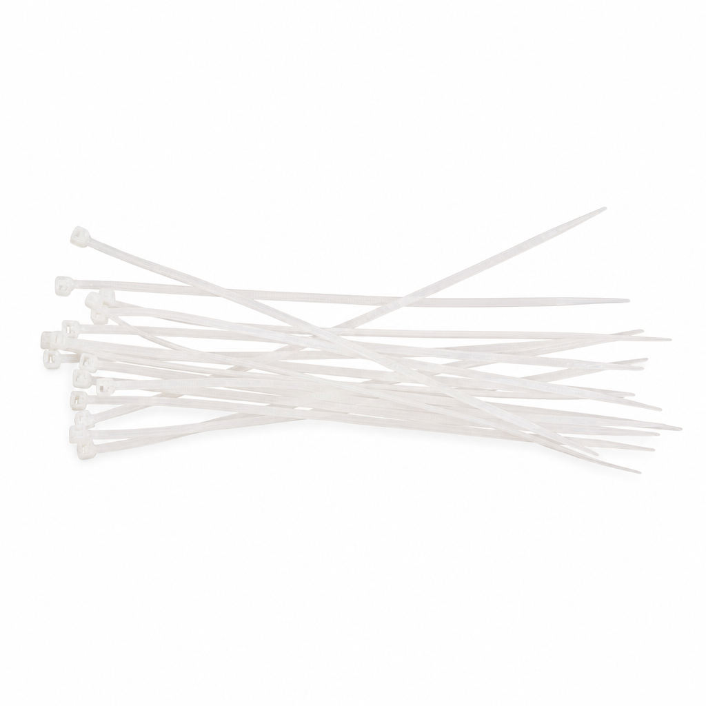 White Nylon Cable Ties 2.6mm x 160mm