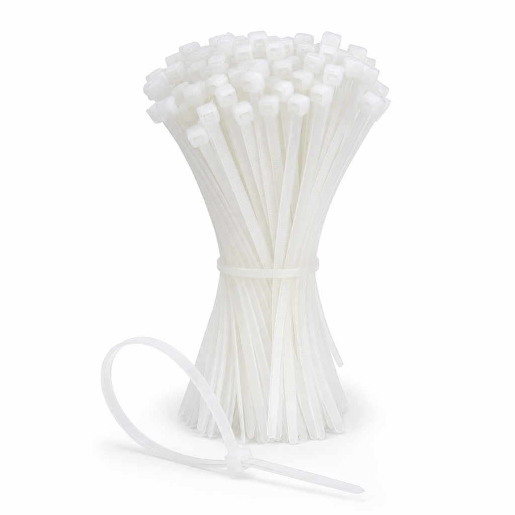 White Nylon Cable Ties 4.8mm Width