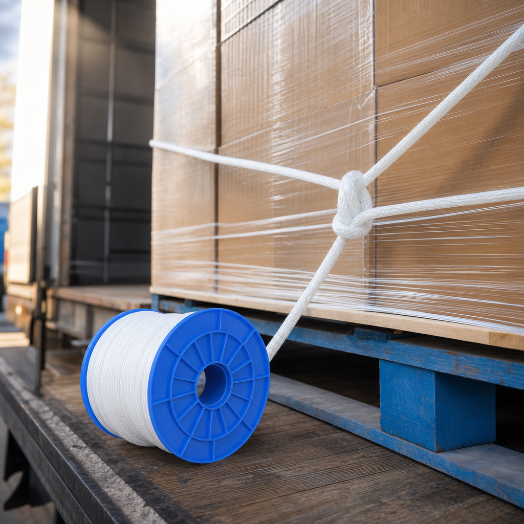 White Polypropylene Rope on Reel