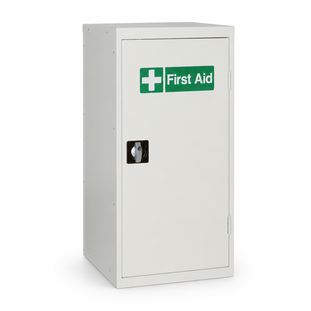 White Steel First Aid Storage Cabinet 910 x 457 x 457mm