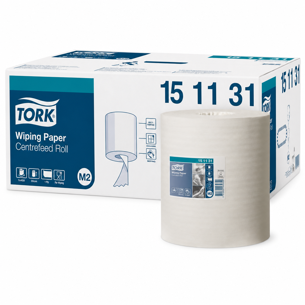 White Wiping Paper Centrefeed Roll 275m x 215mm