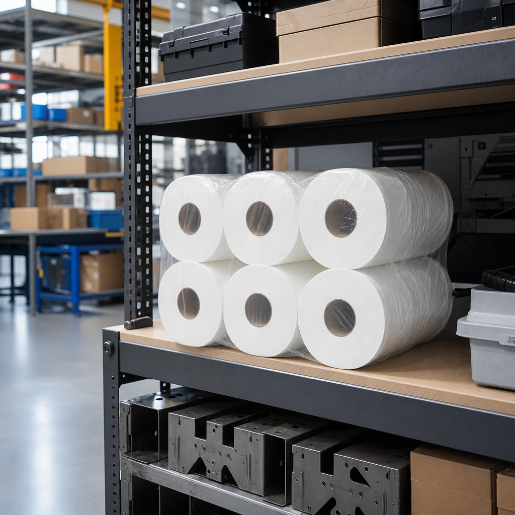 White Wiping Paper Rolls Pack of 6