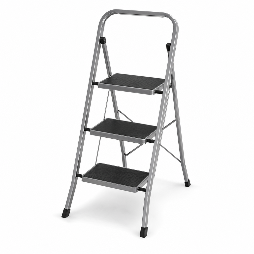 Wide Platform Step Ladder with 2 to 4 Steps