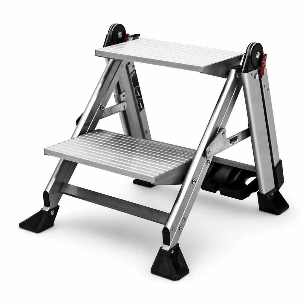 Wide Platform Step Ladder with 2 to 4 Steps