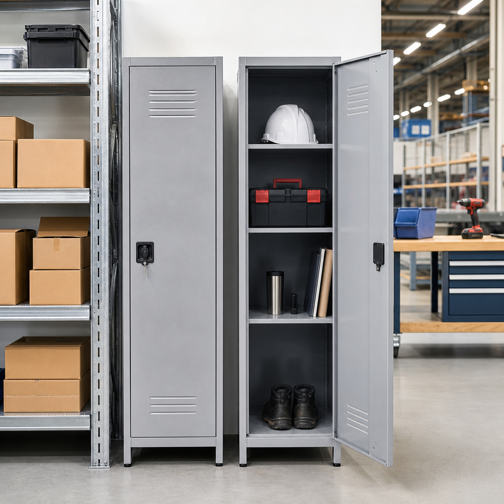 Wide Single Clean and Dirty Metal Locker with Antibacterial Coating