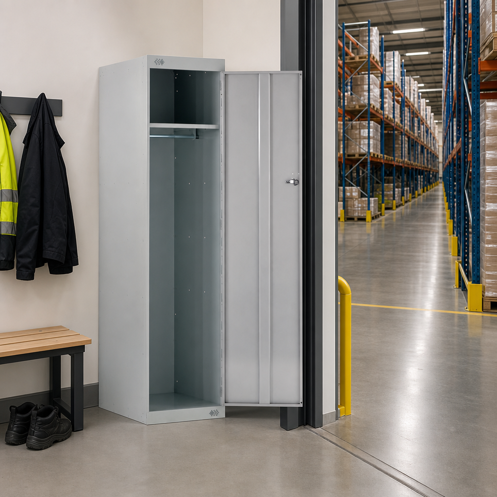 Wide Single Clean and Dirty Metal Locker with Antibacterial Coating