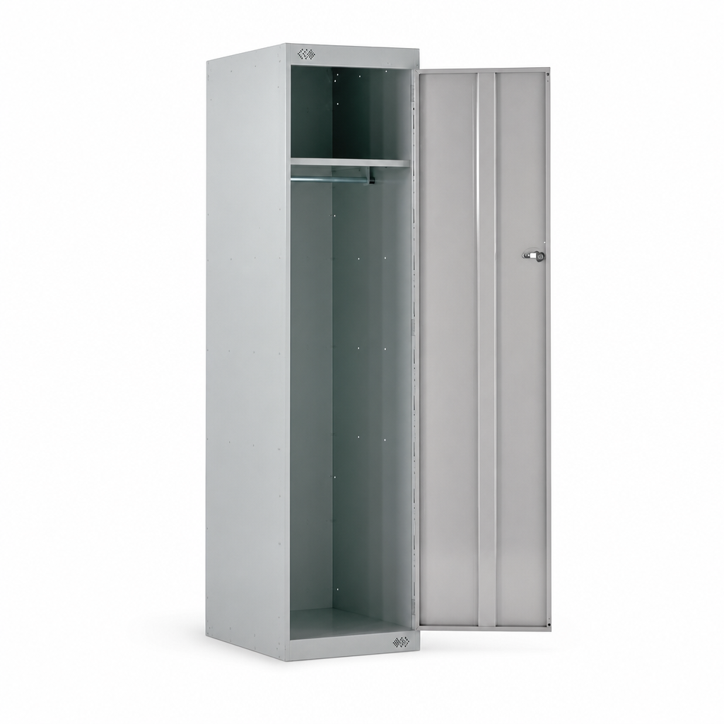 Wide Single Clean and Dirty Metal Locker with Antibacterial Coating