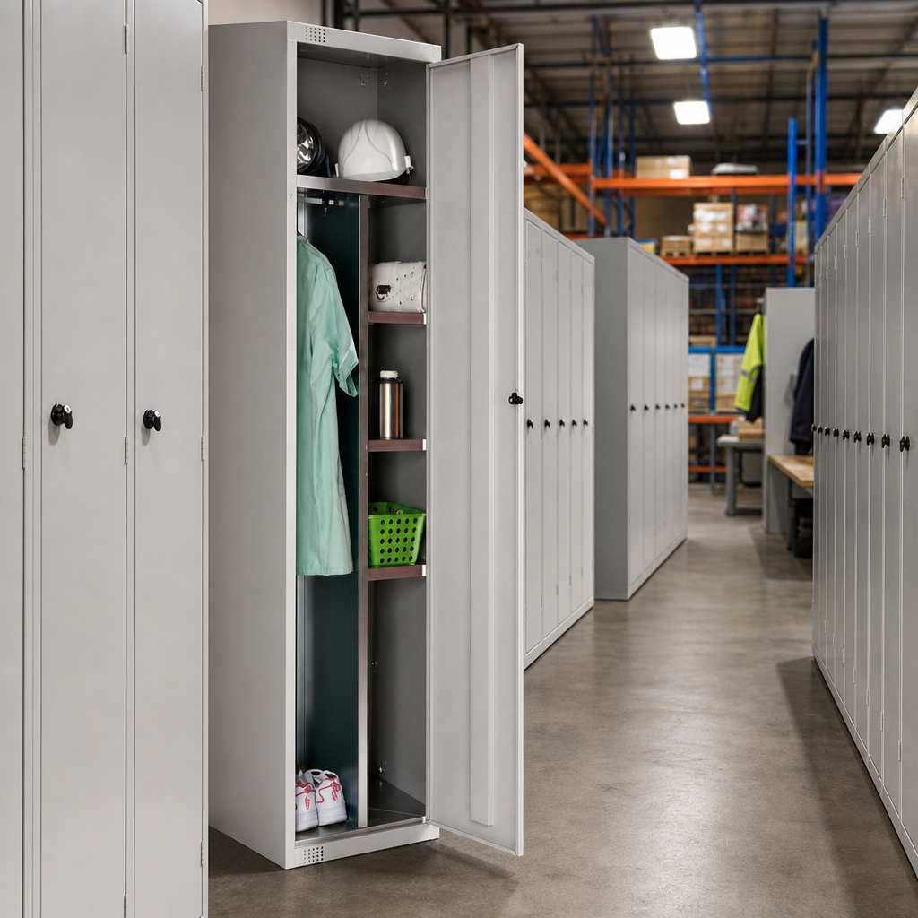Wide Steel Combi Locker Cabinet with Anti-Bacterial Finish