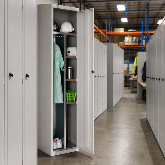 Wide Steel Combi Locker Cabinet with Anti-Bacterial Finish