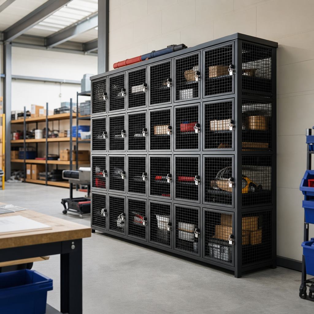 Wire Mesh Lockers with Lockable Doors – 12 to 40 Compartments