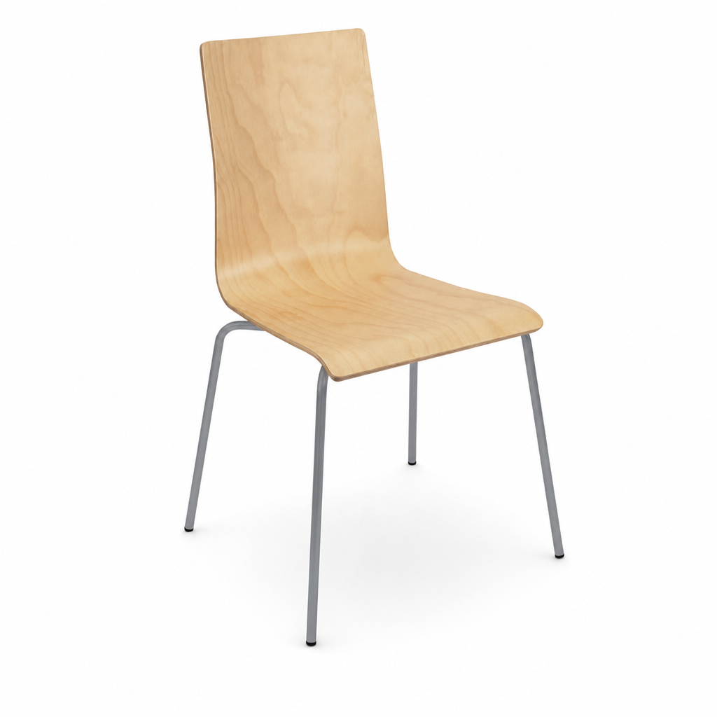Wooden Bistro Chair with Stackable Design