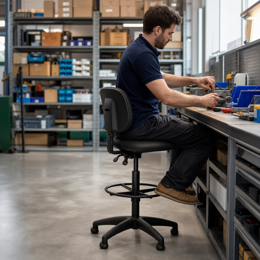 Workshop Draughtsman Chair with Footrest