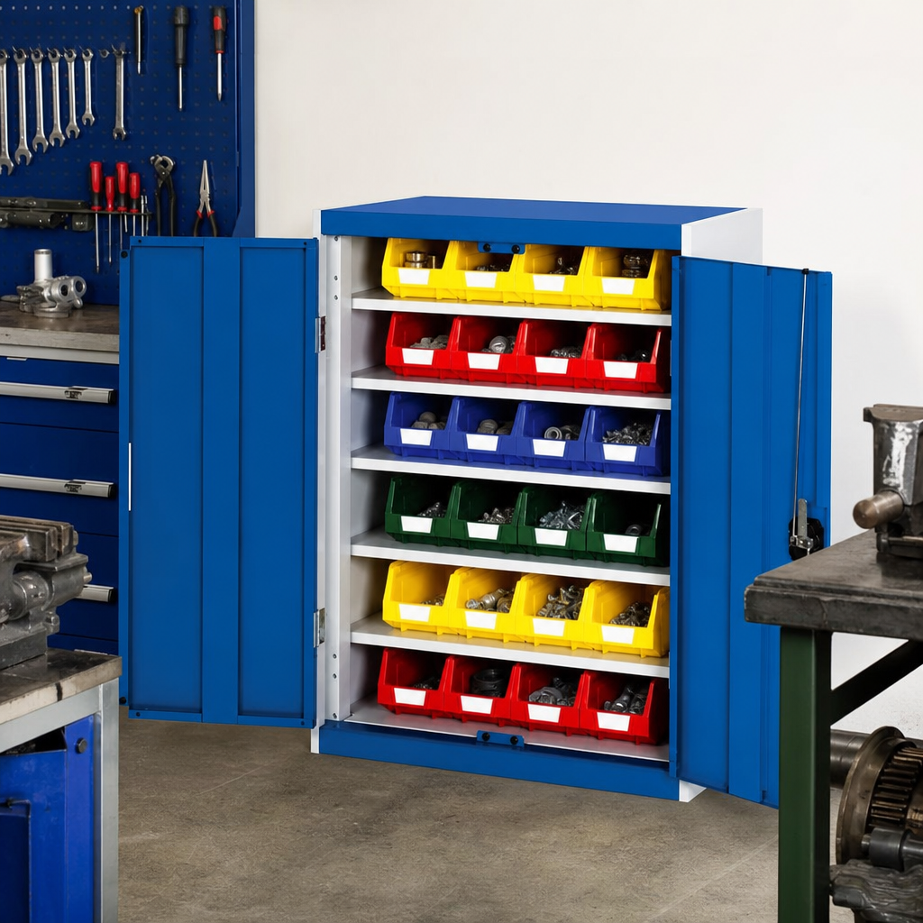 Workshop Storage Cabinet with 24 Bins 1000x800mm