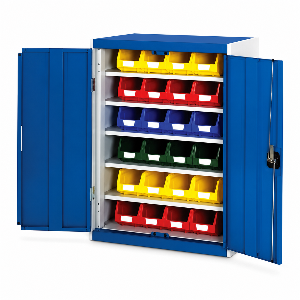Workshop Storage Cabinet with 24 Bins 1000x800mm