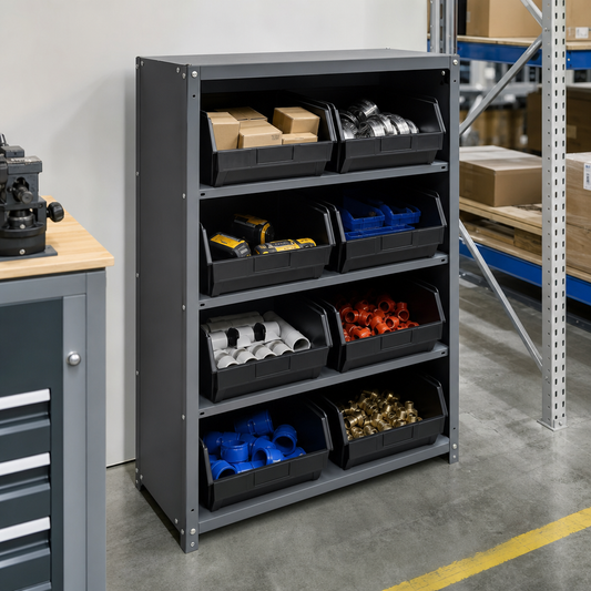 Workshop Storage Cabinet with 8 Bins 1000x800mm