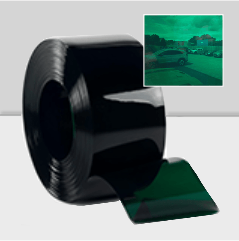 Black Transparent Green PVC Rolls (50m)