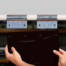 Black Swivel Hinge Solid Colour PVC Curtain Strips (300mm wide / 80% overlap) Linear Metre