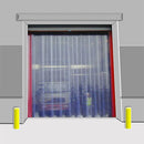 Dark Gray Loading Bay Strip Curtains (Swivel Hinge) - Rail Bracket ( R1 Face Fit )
