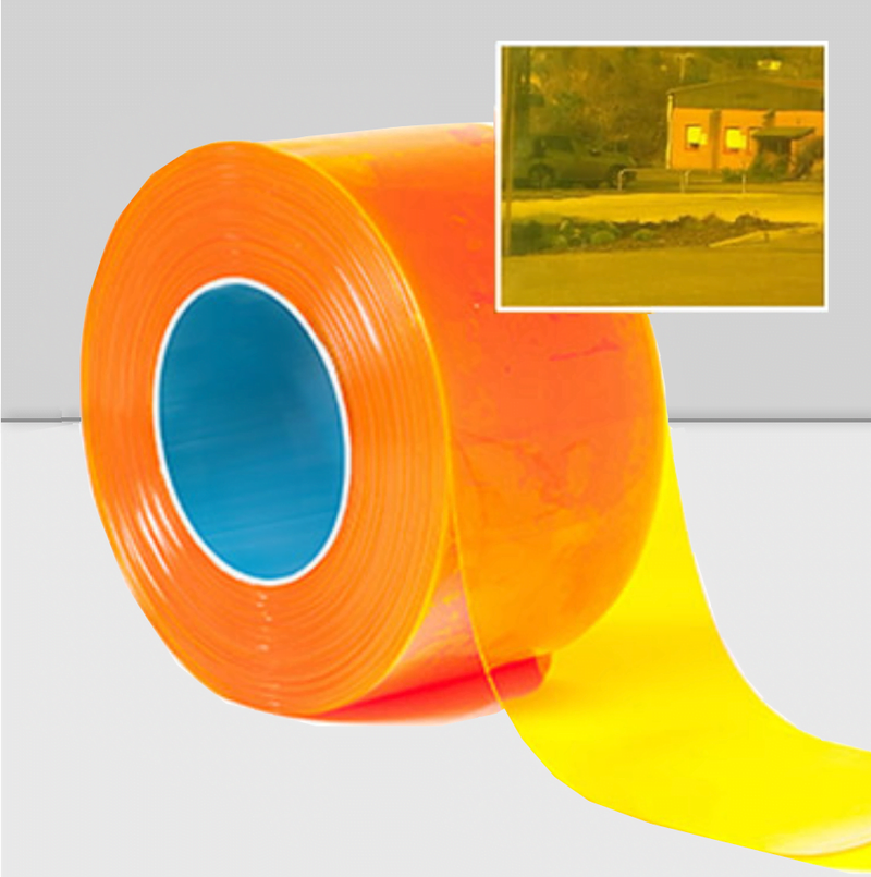 Light Gray Transparent Yellow PVC Rolls (50m)